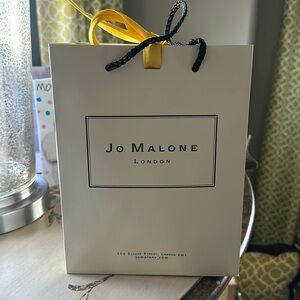 NWOT Jo Malone, shopping bag with ribbon and black tissue paper.